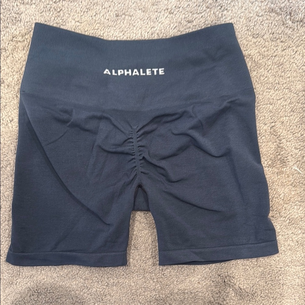 Alphalete Whale Blue Amplify Shorts 4.5”